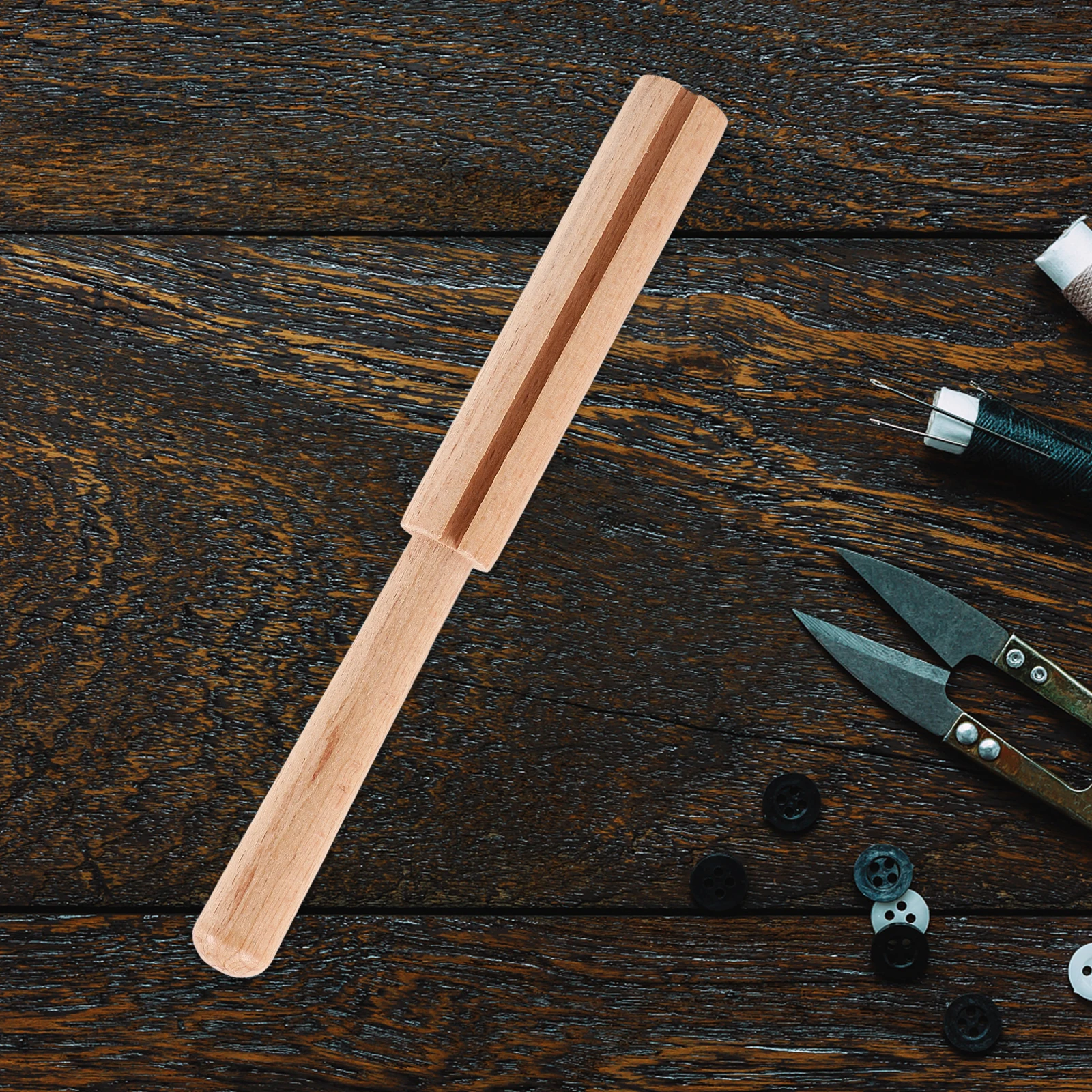 

Rug Yarn Tool Yarn Cutter Stick with Smooth Grip - Wooden Embroidery Thread Cutter for Precise Cutting in Tapestry Knitting