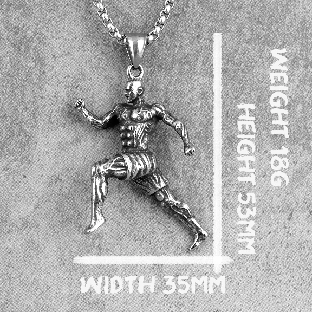 Runner Fitness Bodybuilding Men Necklaces Pendants Chain for Boyfriend Male Stainless Steel Jewelry Creativity Gift Wholesale