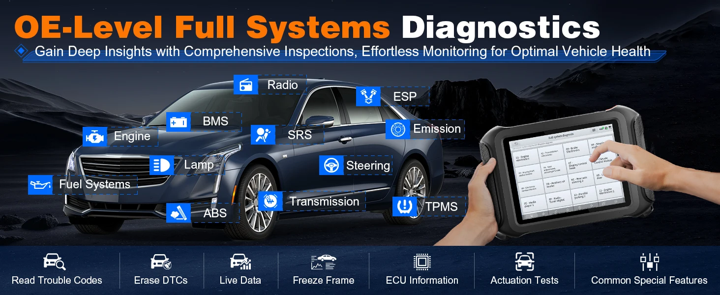 2026 XTOOL D9S BT Automotive Scanner Schlüsselprogrammierer ECU-Codierung OBD2-Diagnose Topologie-Karte mit 45+ Resets FCA SGW DOIP CANFD – Detail 9