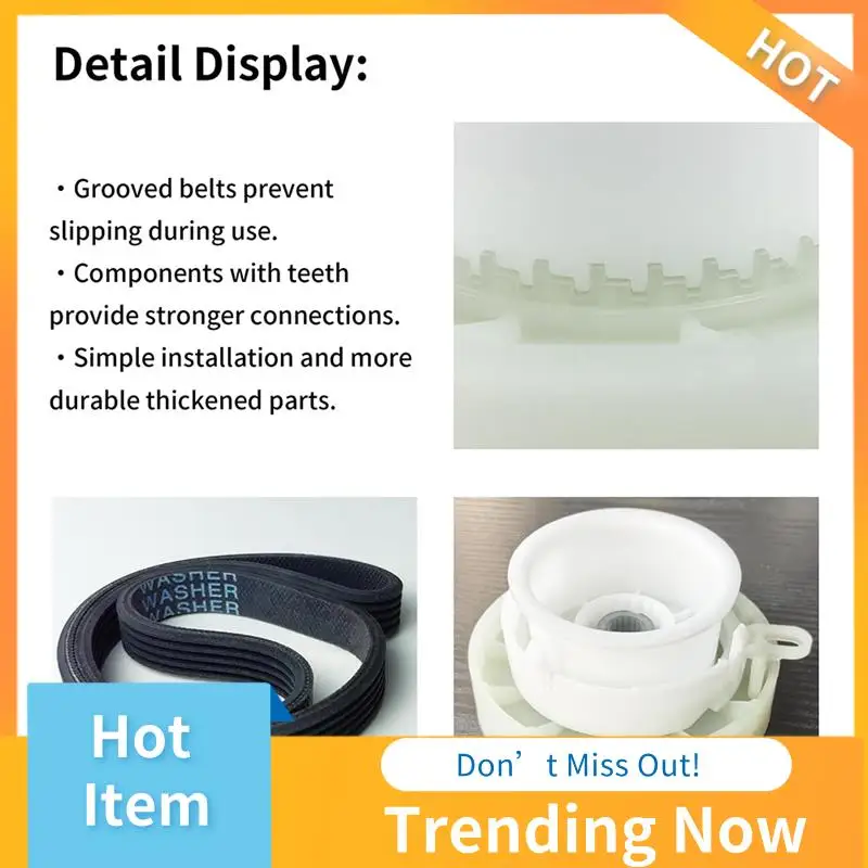 Kit d'embrayage de poulie de lave-linge BBNV-W10721967, Kit de remplacement de courroie d'entraînement de lave-linge W10006384 Compatible pour Whirlpool Kenmore Maytag