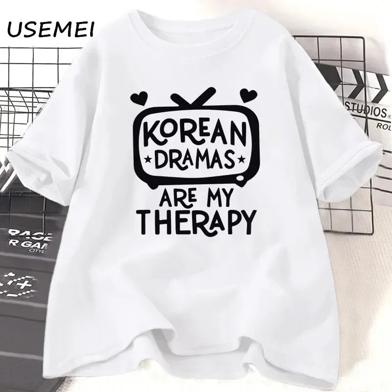 K-Drama T-shirt Women\'s Korean Drama T-shirt Short Sleeve Plus Size T-shirt Women\'s Street Casual Women\'s T-shirt