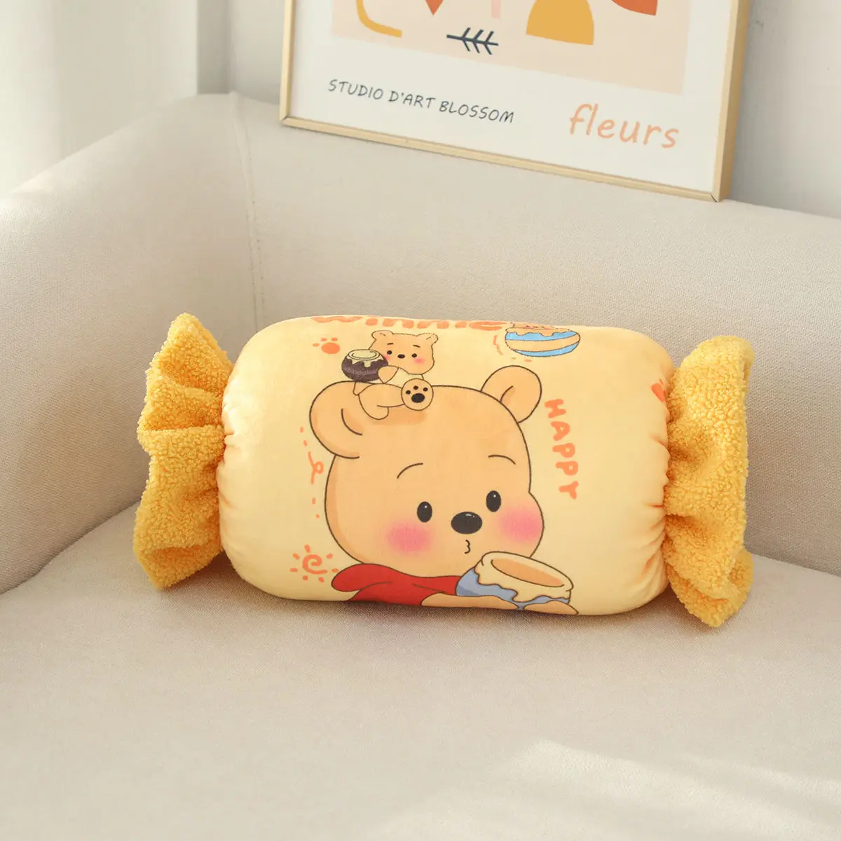 Leuke Sanrio Kuromi Pluche Kussen Cartoon Snoep Pluizige Handwarmer Dutje Kussen voor Studenten Anime Bank Decoratie Zoete Meisje Stijl