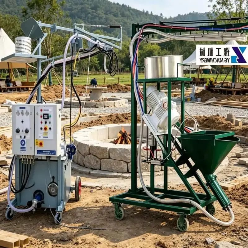 Wet Process Concrete Sprayer with Digital Inverter Controlled Motor GRC Glass Fiber Shotcrete Machine for Facade Panel Hot Sale