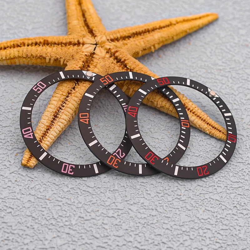 Inserto per lunetta opaca 38mm * 30.5mm NH35 cassa per orologio in ceramica nera adatta per Seiko SKX007 SKX009 SRPD NH35 custodia per immersione anello con cornice