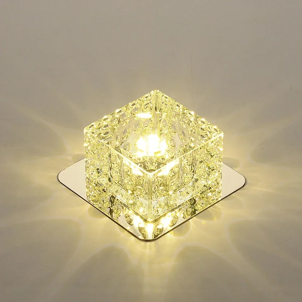 

LED Ceiling Light Surface Mounted Crystal Aisle Lamp Lustre Modern Ceiling Lamp For Living Room Indoor Bedroom Corridor Entrance