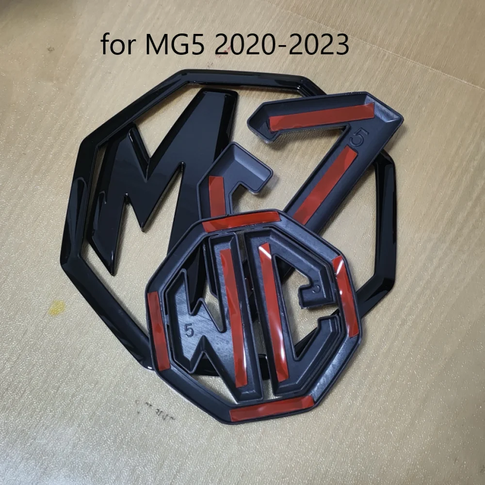 

3PCS for MG5 2020-2023 Center logo Front Emblem badge sticker Rear Trunk Badge Emblem sticker Steering wheel Sticker Accessories