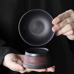 Handmade Jianshui Purple pottery Tea Filter Set Household Tea Separator Infusor Tea Strainer Tea Maker Tea Ornaments