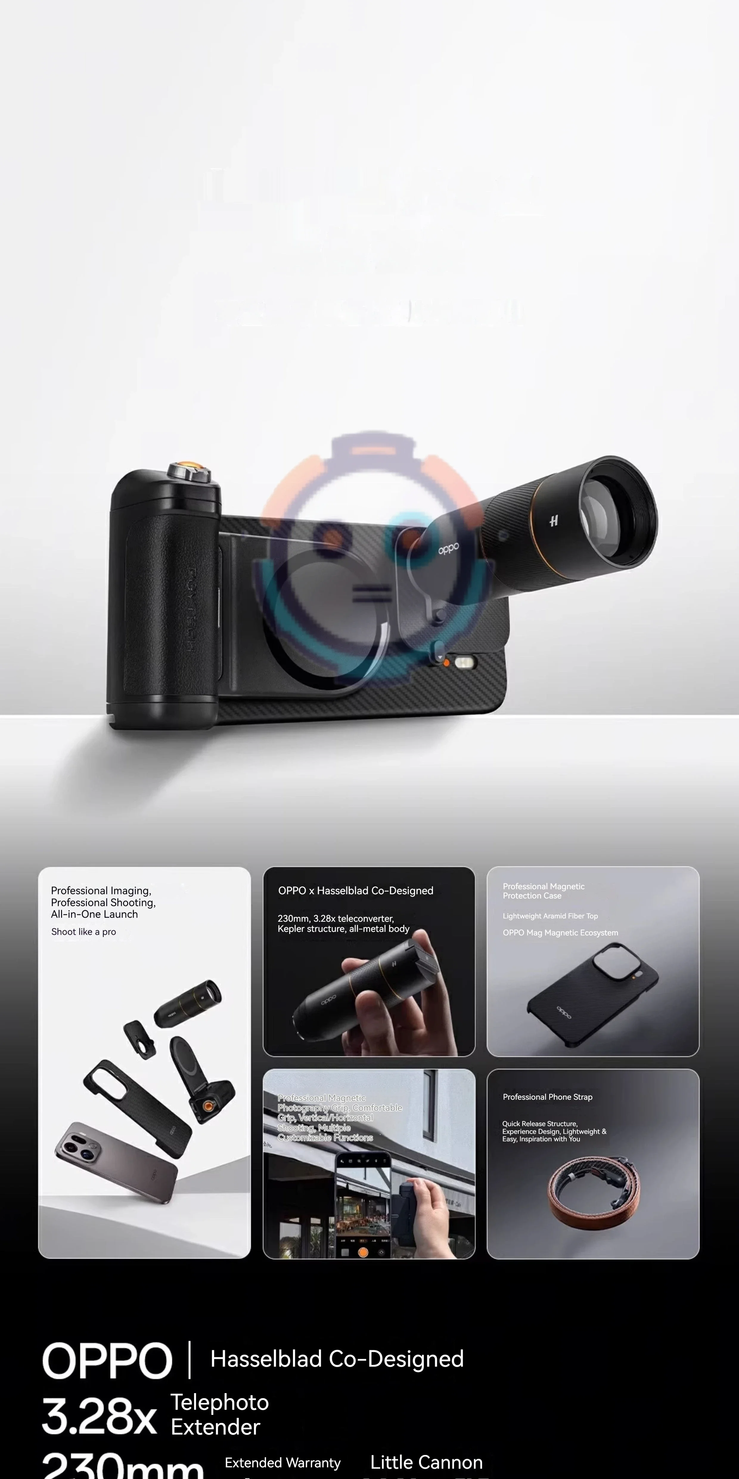 hot For OPPO Find X9 Pro OPPO Hasselblad Professional Range Extender Photographer's Kit With Custom Magnetic Phone