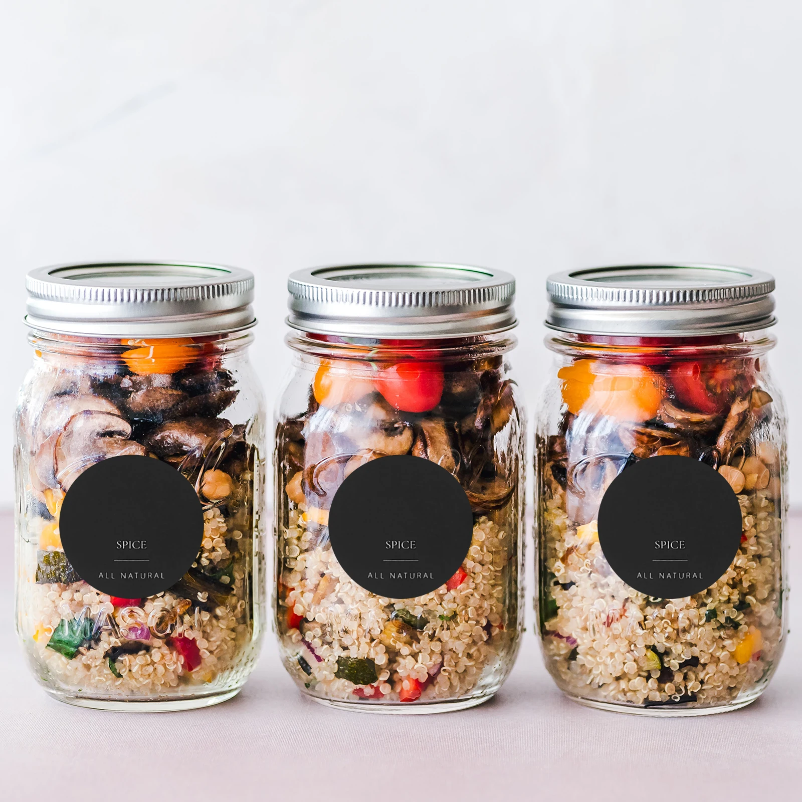 

35mm Spice Labels Round Self adhesive Stickers for Kitchen Preprinted Bottle Seasoning Tag Folder Label