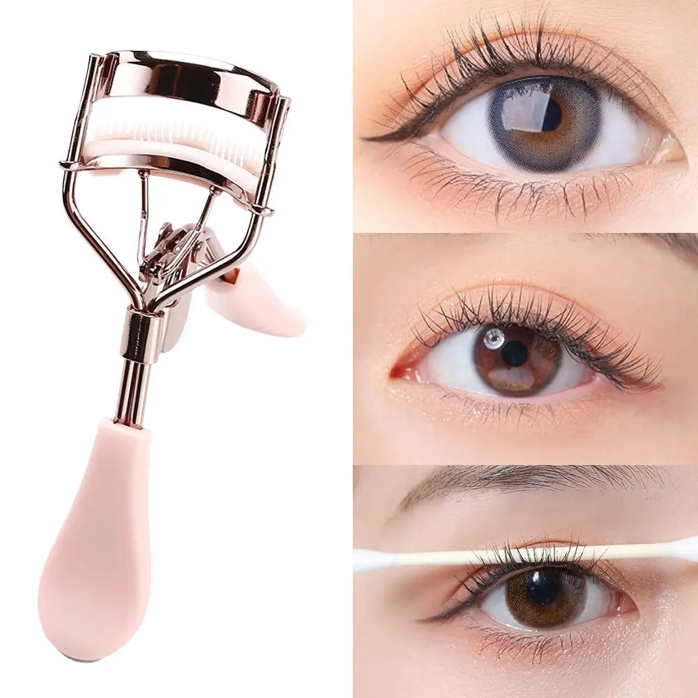 Professionele Roestvrijstalen Wimperkruller Met Kam Beauty Clip Cosmetica Curling Make-Up Pincet Ooggereedschap Natur Wimper O8i4