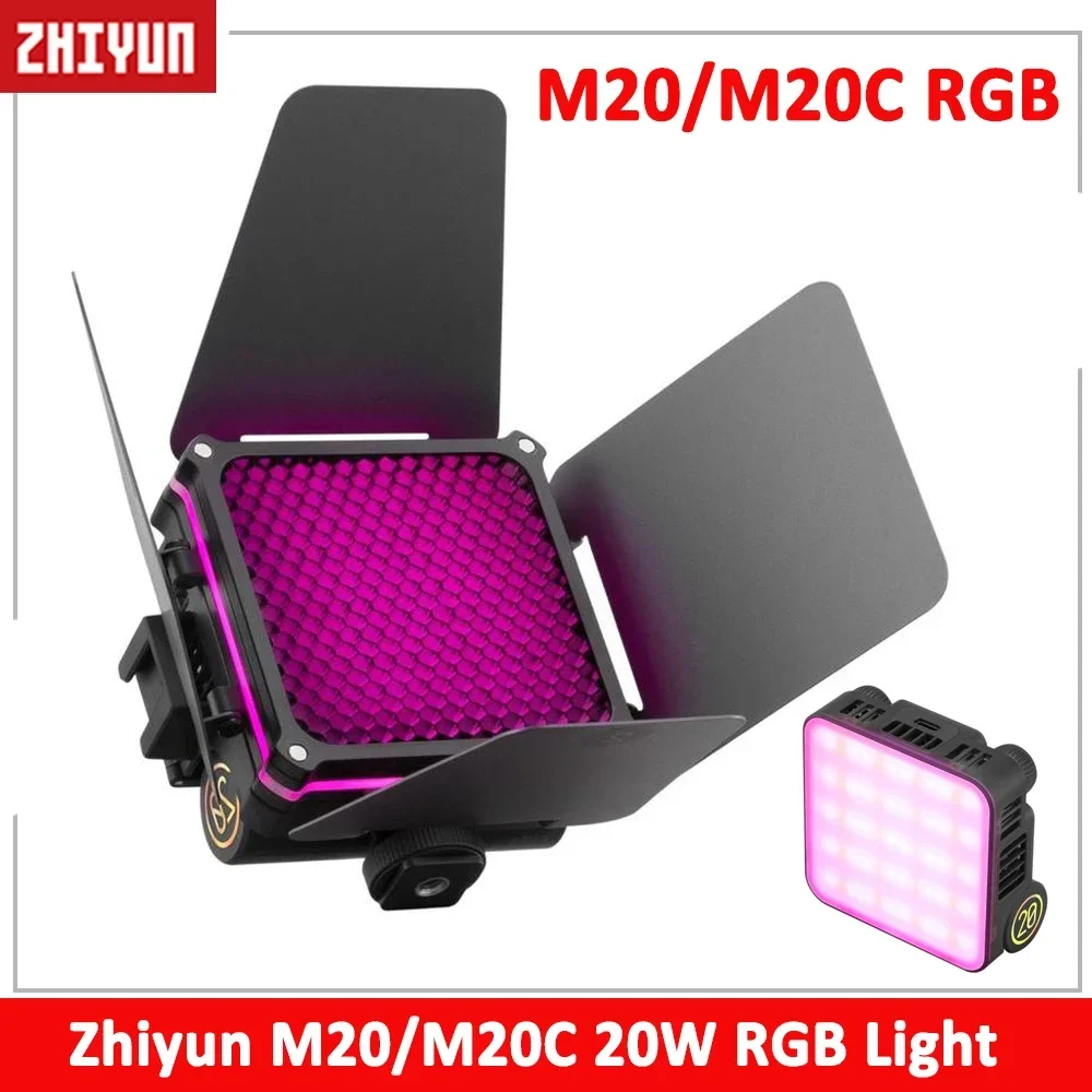 Zhiyun M20 M20C LED Video Light 20W RGB on-Camera 2500K~10000K Portable Photography Light for Magnetic Attraction Photo Studio