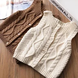 Winter Spring Baby Children's Clothing Knitted Sweater Cardigan Vest Boys Girls Clothes Knitwear Tops Waistcoats