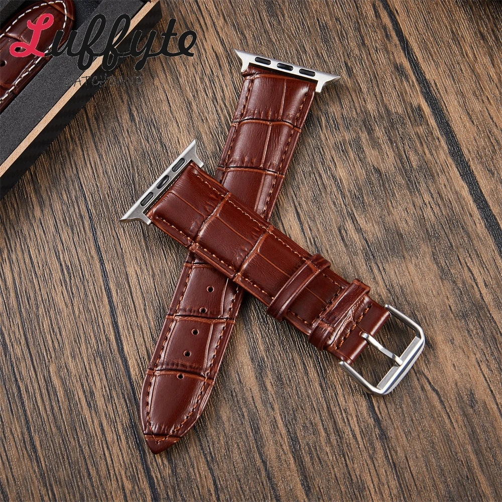 حزام جلدي لساعة أبل 38/40/41/42/46/49/44/45 مللي متر حزام ساعة اليد لـ Iwatch 10 9 8 7 6 5 4 3 2 1 Se Ultra 2 ﻿