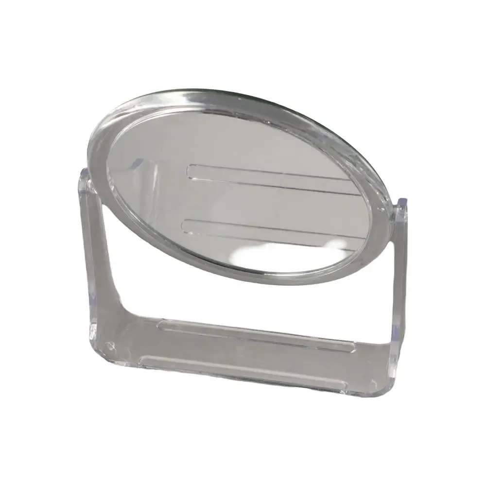 Espelho de ampliação dupla face 5x 360 °   Espelho cosmético de mesa flexível giratório, mesa de acrílico transparente, espelho de maquiagem, espelho de beleza