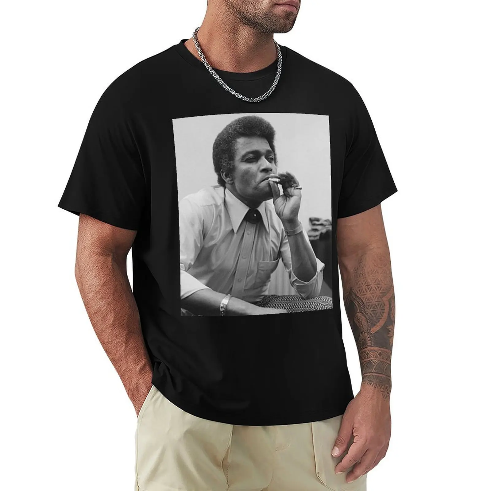 

Charley Pride handsome T-Shirt customs design your own oversizeds oversized basketball graphic tees mens graphic t-shirts