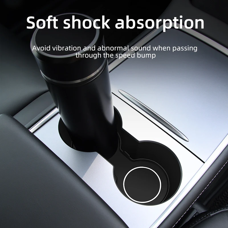 Factory Auto Interior Accessories Center Console Round Cup Silicone Pad For Tesla