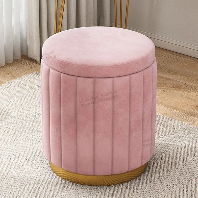 Living Room Fabric Art Storage Stool Sofa Leg Supporter Home Furniture Modern Simple Storage Stool Doorway Tabouret De Stockage