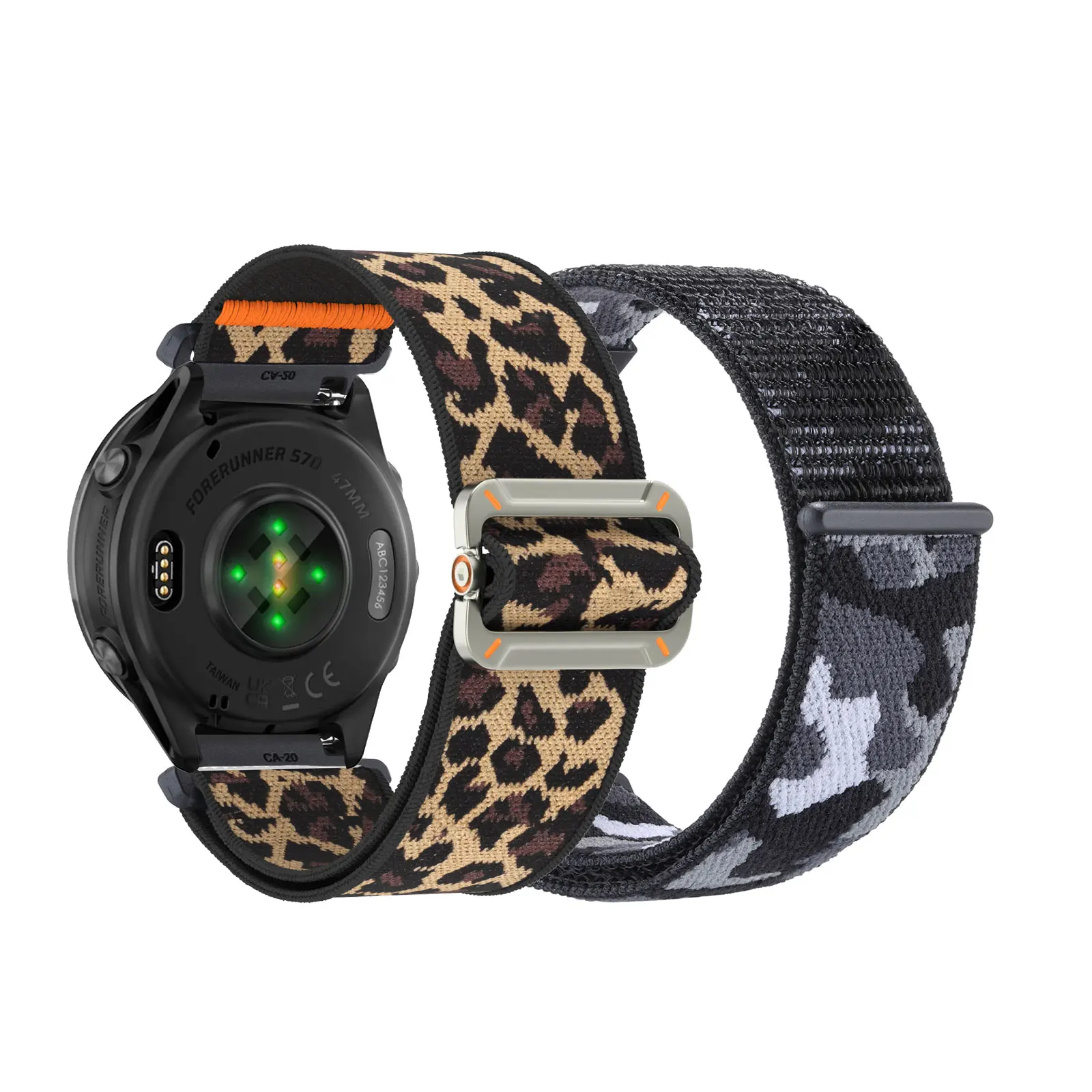 

2pcs Nylon Sports Bands for Garmin Forerunner 570 47mm/255/255 Music/265/265 Music/Venu 3 45mm/Venu 2/Vivoactive 4 Strap