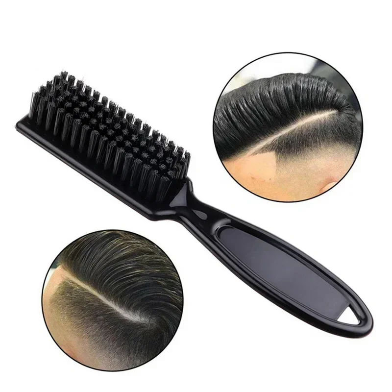 Black Beard Styling Brush Professional Shave Beard Brush Barber Oil Head Shape Carving Cleaning Brush Comb Hairdressing Tools