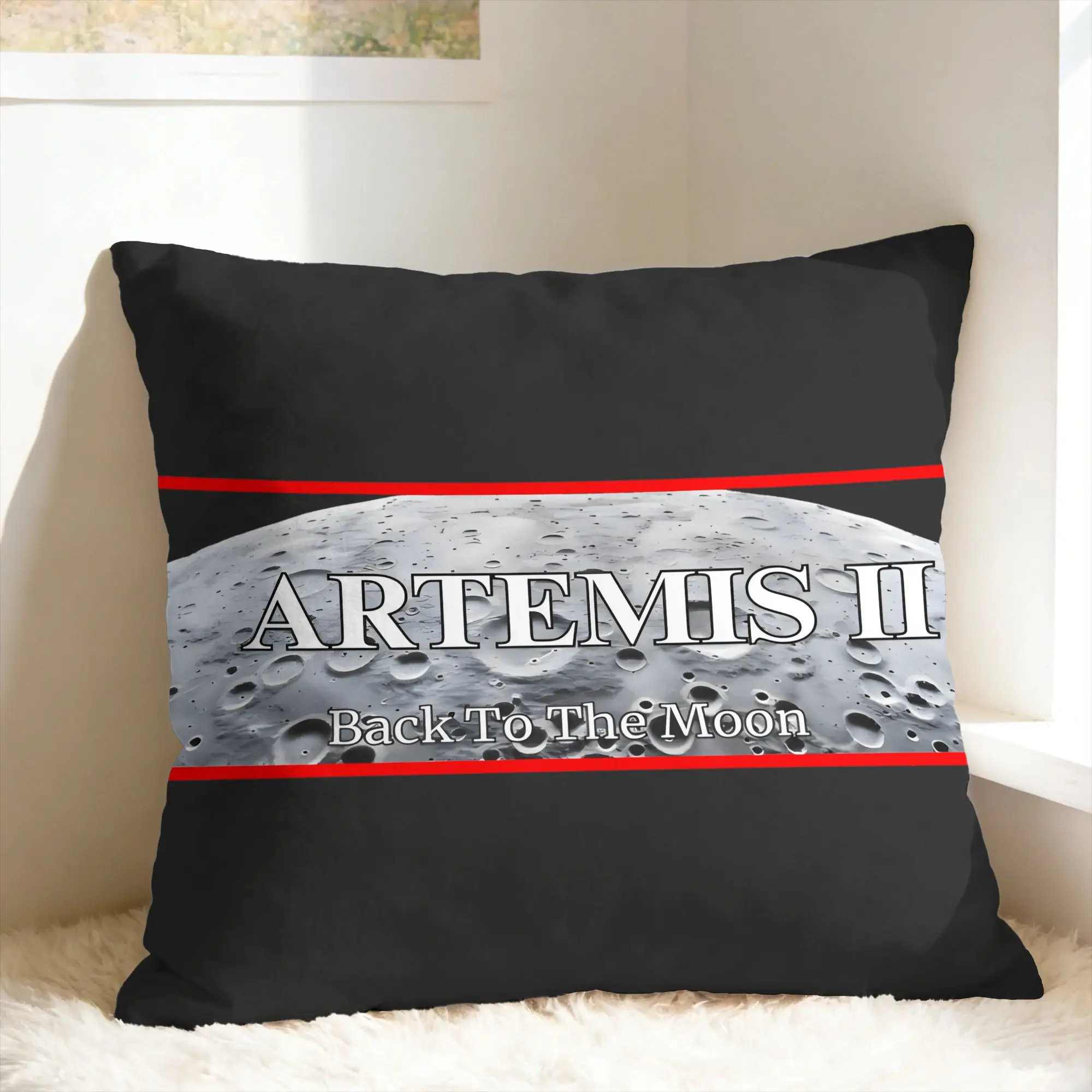 Artemis II Back to the Moon 2026 Pillow Cover  Fashion Pillow Case For Living Room Chair Graphic Pillowcases Gift
