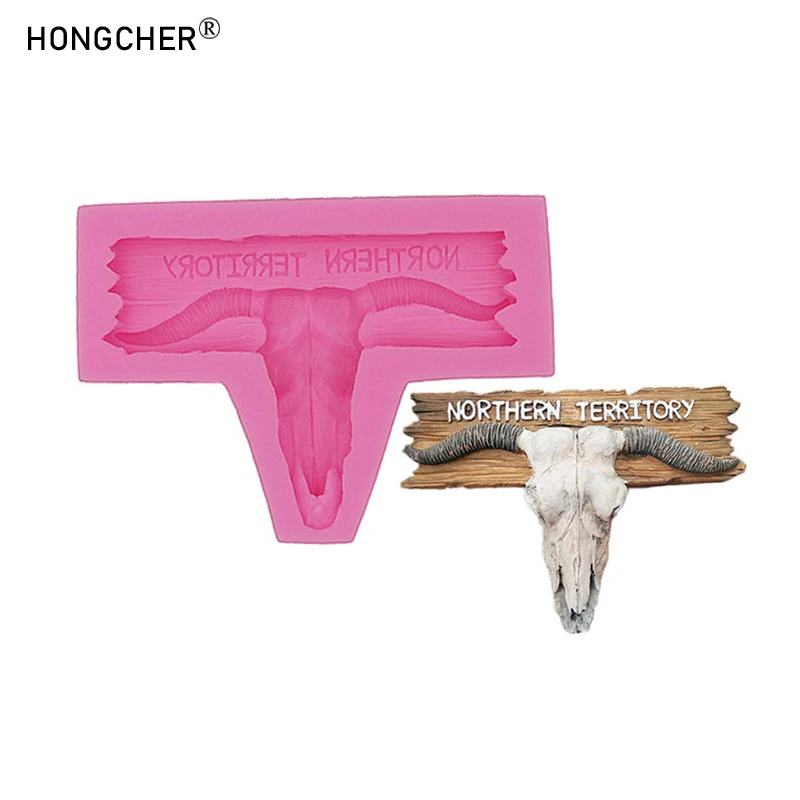 Northern Territory Antilope Totenkopf Harz Dekoration Zubehör Kühlschrank Aufkleber Formen handgemachte Schokolade Flip Kuchen Backformen