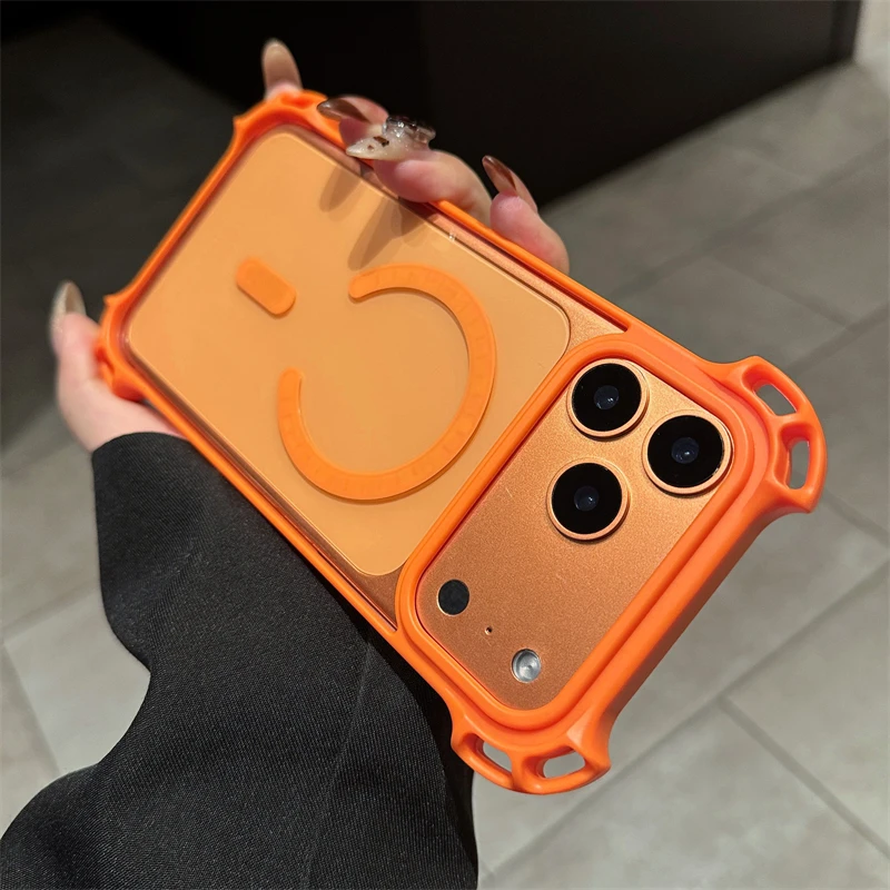 Schokbestendige bumper transparante hoes voor MagSafe magnetische case voor iPhone 17 16 14 15 13 12 Pro Max Plus 11 draadloos opladen hoes accessoires