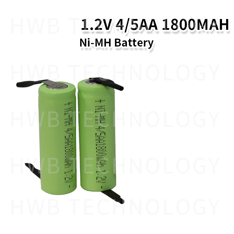 5 Pieces/lot KX Original New 1.2V 4/5AA 1800mAh Ni-Mh 4/5 AA Ni Mh Rechargeable Battery With Pins