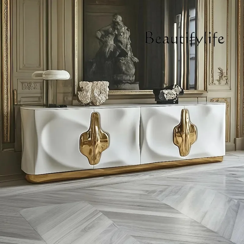 

Rr Modern Design Art Aesthetics TV Floor Cabinet Villa Living Room Furniture High Luxury International