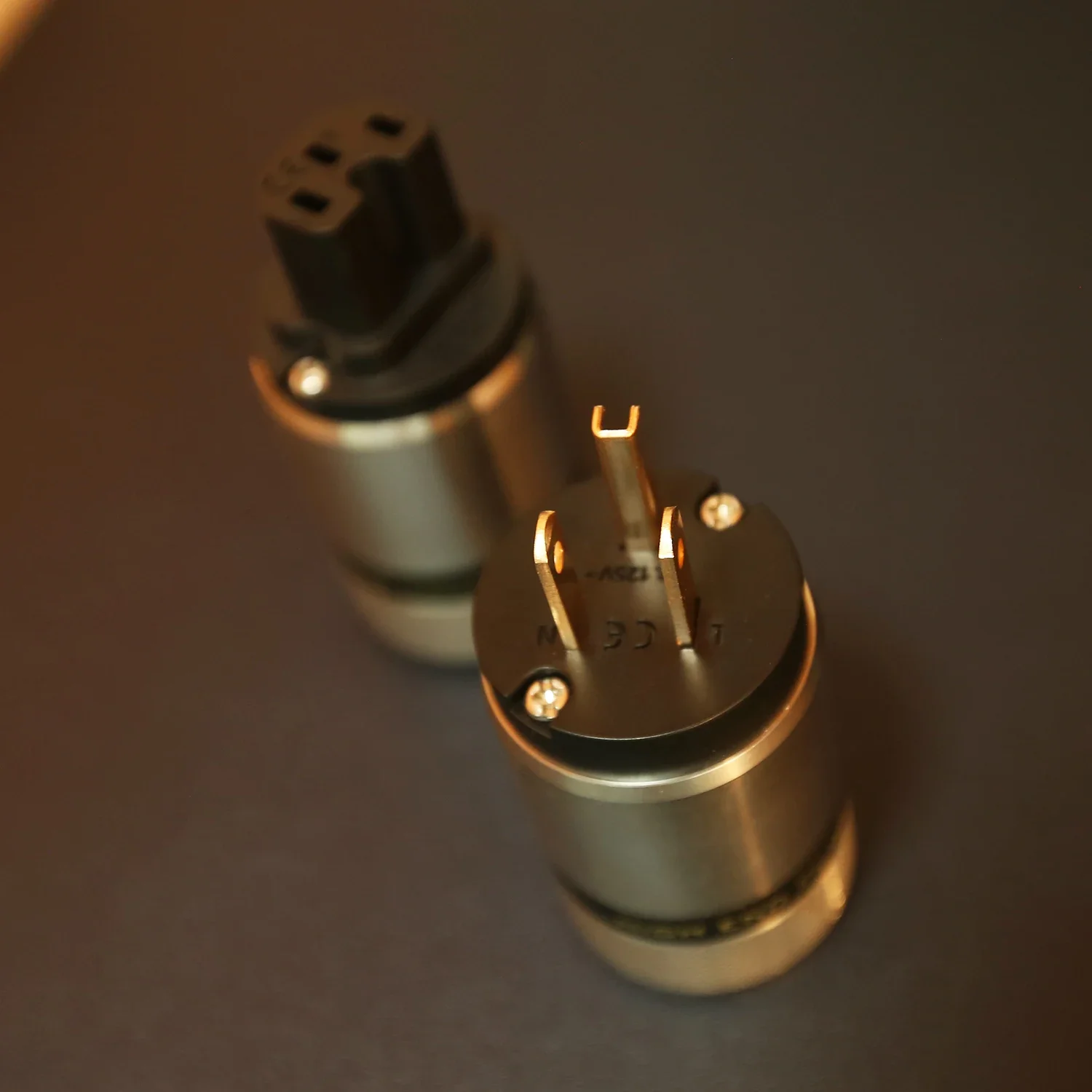 Audiocrast Phosphor Copper US EU Schuko AC Power Plug Male IEC C13 Female Socket Pair HiFi DIY Low Resistance Mains Connector