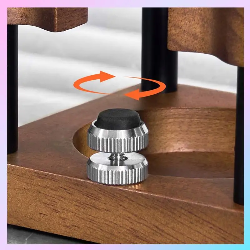 ABRG-Basis untuk Bubuk Kopi 51/53/58 Mm Pegangan Mesin Kopi Tamper Kain Bubuk Palu Rak Penyimpanan Kayu Solid