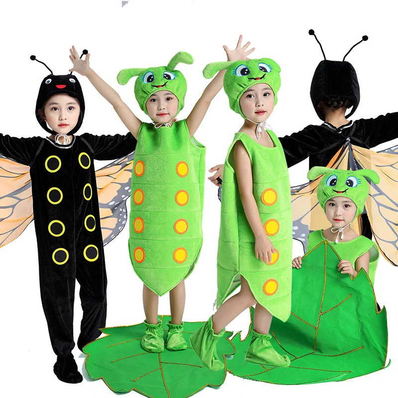 

New Children's Drama Caterpillar Dress Up Stage Performance Transform Into A Butterfly Suit Halloween Carnival Party Cosplay