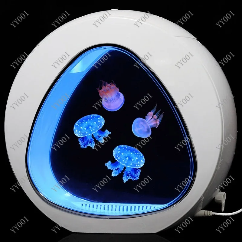 Desktop Jellyfish Aquarium Ecological Tank Home Decor For Red Moon Jellyfish View Ornament