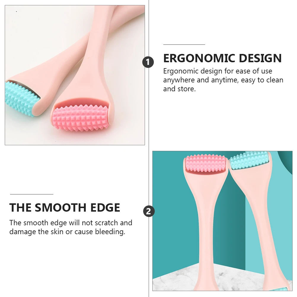 ลูกกลิ้งนวดหน้าเครื่องนวดมือถือตามหลักสรีรศาสตร์สําหรับการดูแลดวงตาเครื่องมือบํารุงผิวหน้าแบบพกพาง่ายต่อการ