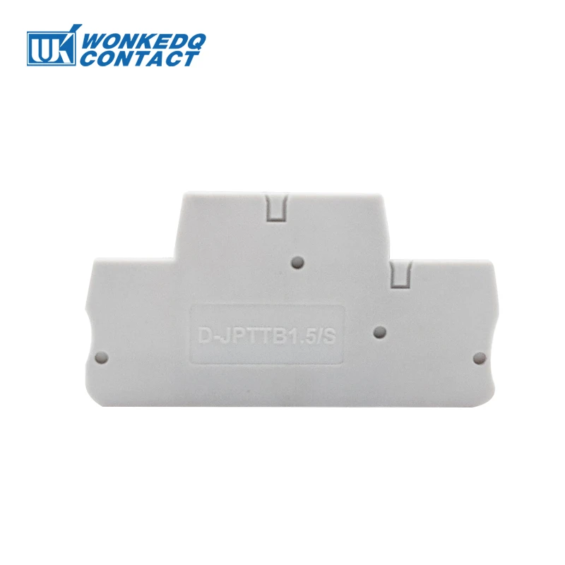 1Pc D-PTTB 1.5/S End Cover PTTB1.5/S Dubbele Niveau Connector Din Terminal Blok Accessoires Pttb 1.5mm Plastic Barrière End Plate