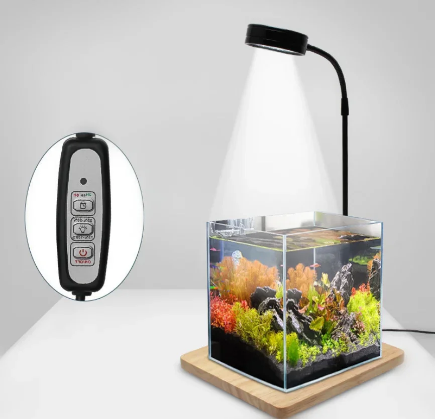 Aquarium Led Lighting 10W ,Waterproof Miniature Landscape Succulent  Wooden Fish Tank  Board