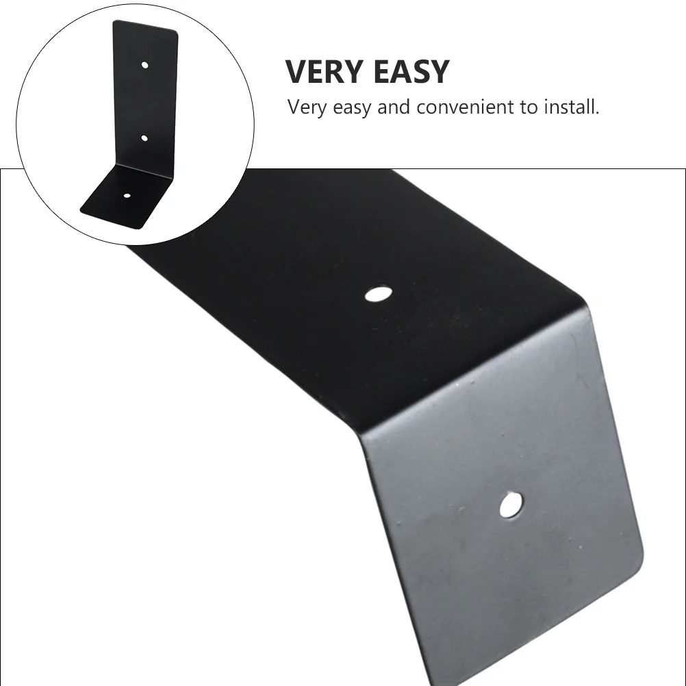 

4Pcs Black Iron L Shape Corner Brace Heavy Duty Shelf Brackets Floating Shelf Supporters for Home Kitchen Bathroom