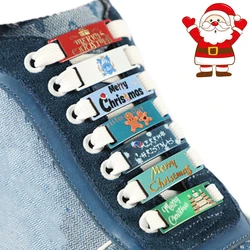2022 Christmas Old Man Elk Shoelaces Buckle Shoe Decorations Sneaker Kits Metal Lace Buckle Sports Metal Kits Shoe Accessories