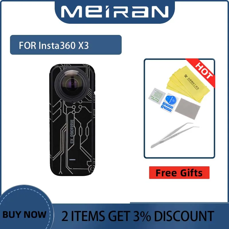 Camera Protection Decal Anti-Scratch For Insta360 X3 Protection Skin Coat Wrap Film Camera Body Cover Film Decal Skin X3