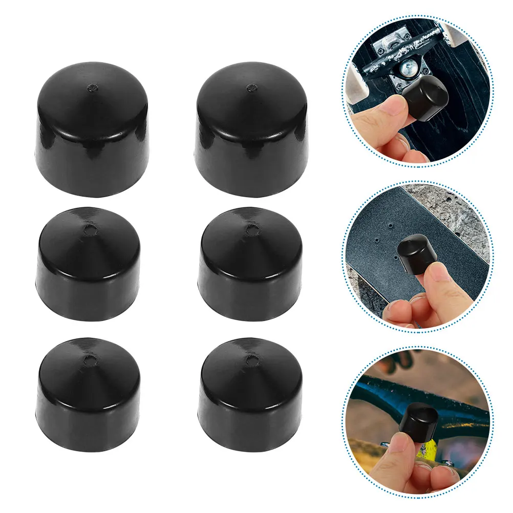 

6 Pcs Vertex Hat Skateboard Truck Bushings Accessories Bones Pu Deck Replacement Parts Skateboarding Products