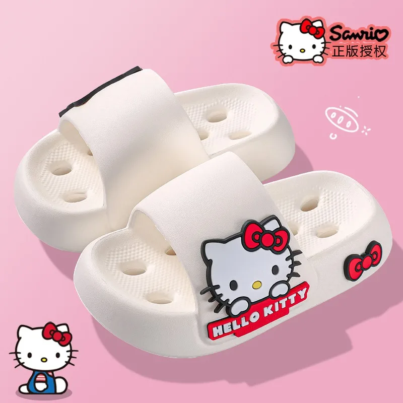 

Kawaii Sanrio Kuromi Children's Indoor Batoom Slip-resistant Hollow-out Sandals Summer Cool Slippers Cartoon New Kids Slippers