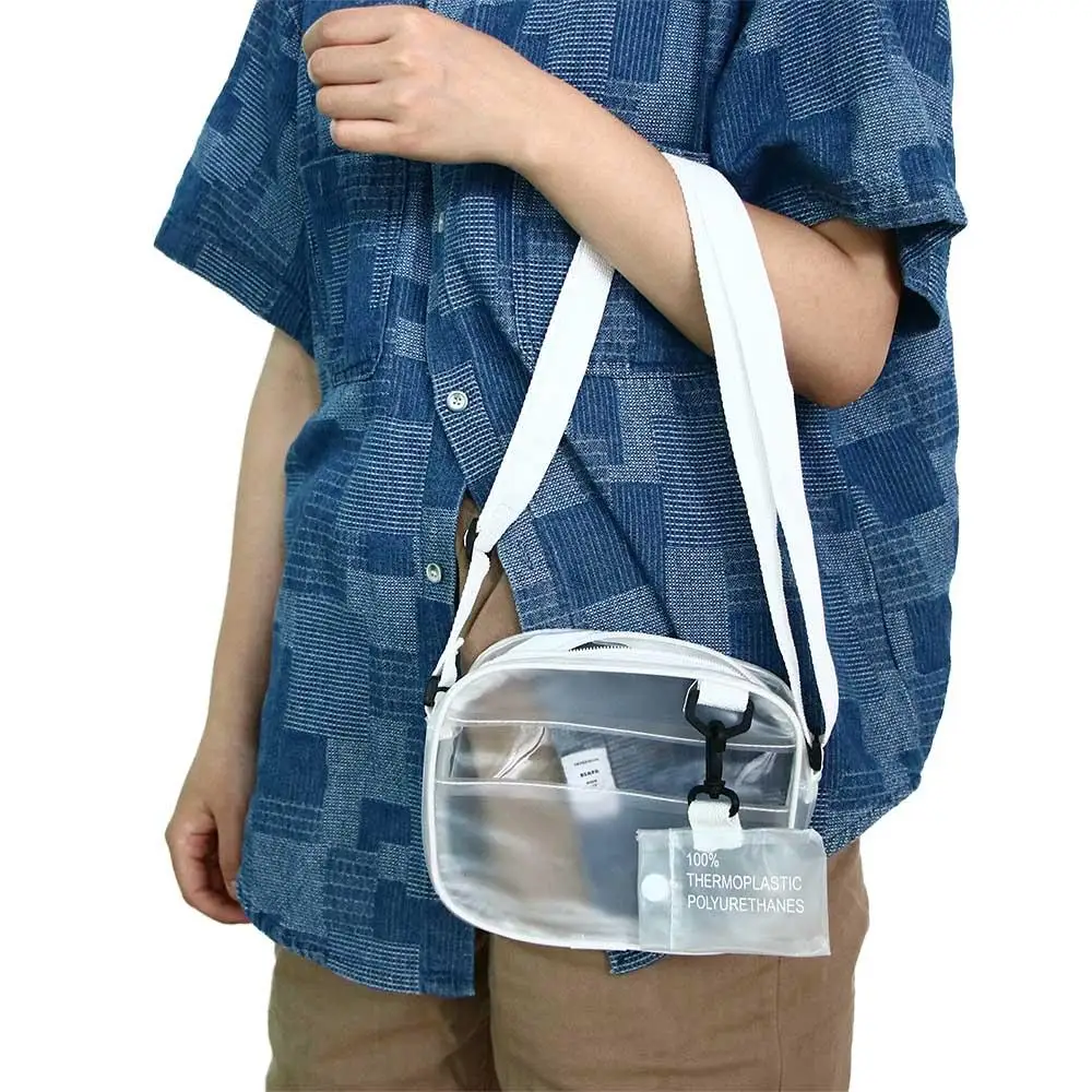 

Card Holder PVC Wide Straps Bag Coin Purse All-match Crossbody Bag Women Shoulder Backpack Korean Style Bag Transparent Bags
