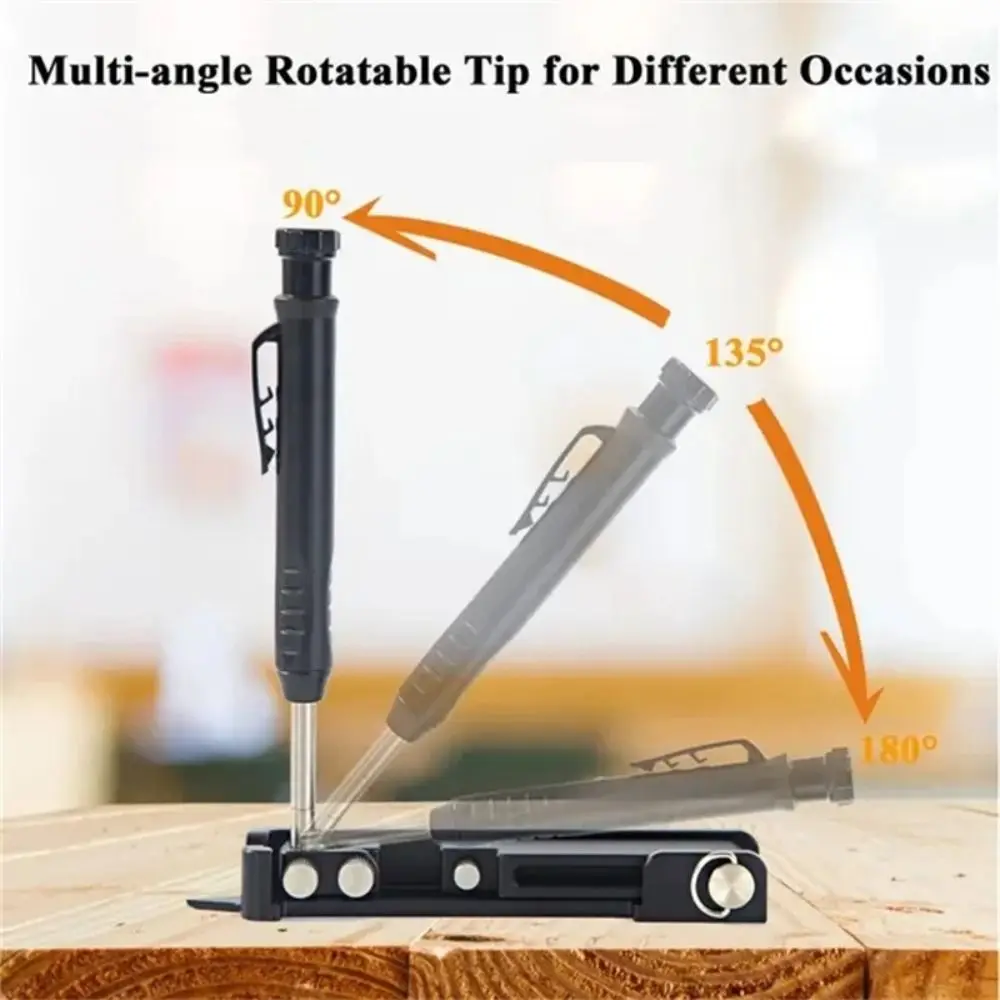 

Aluminum Alloy/ ABS Scribing Tool Adjustable Design Precise Measurement Multi-function Tool Metal Construction Deep Hole Pencil