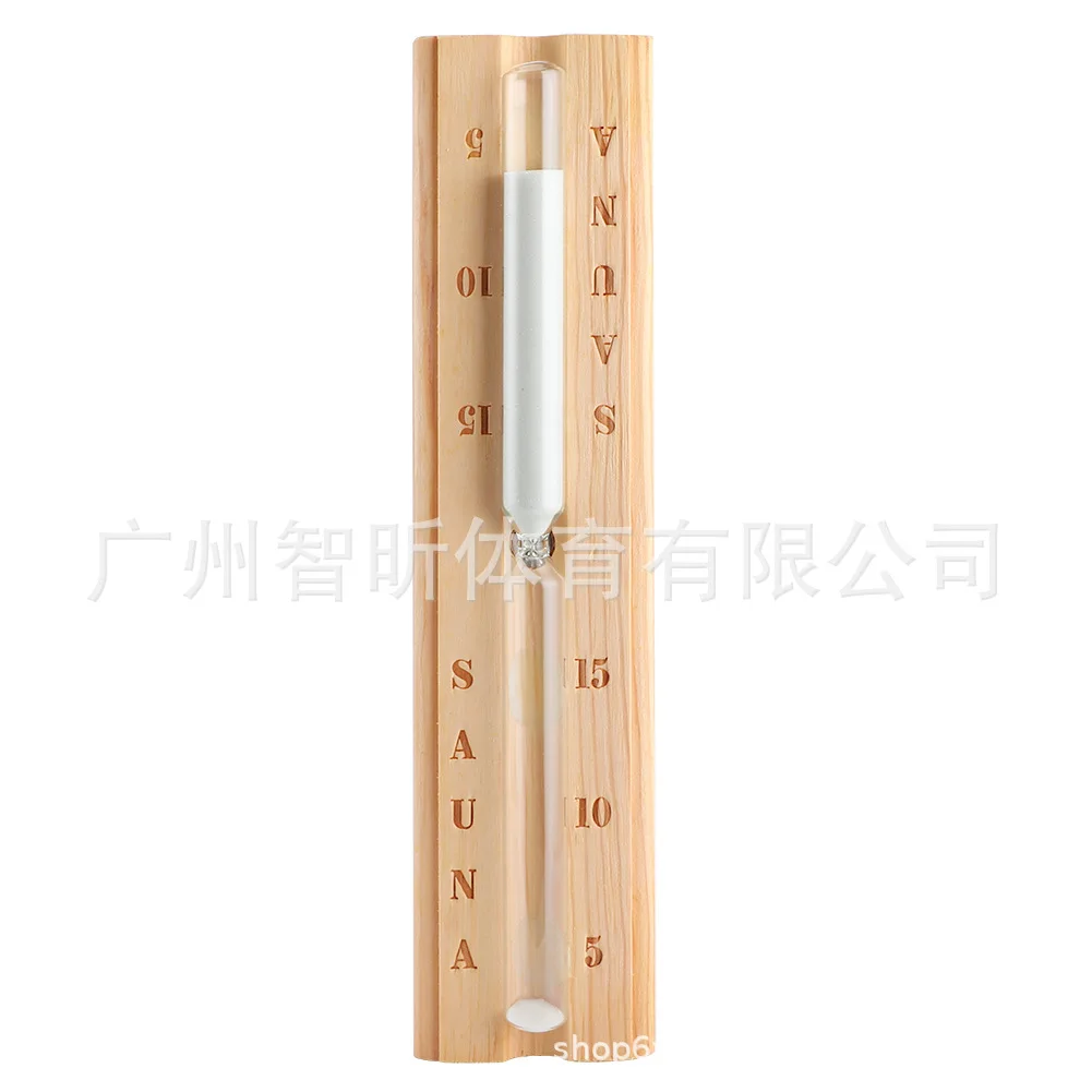 Wall Mounted Hourglass Timer for Sauna Steam Room SPA Accessories Wooden Sand Timer Export Quality