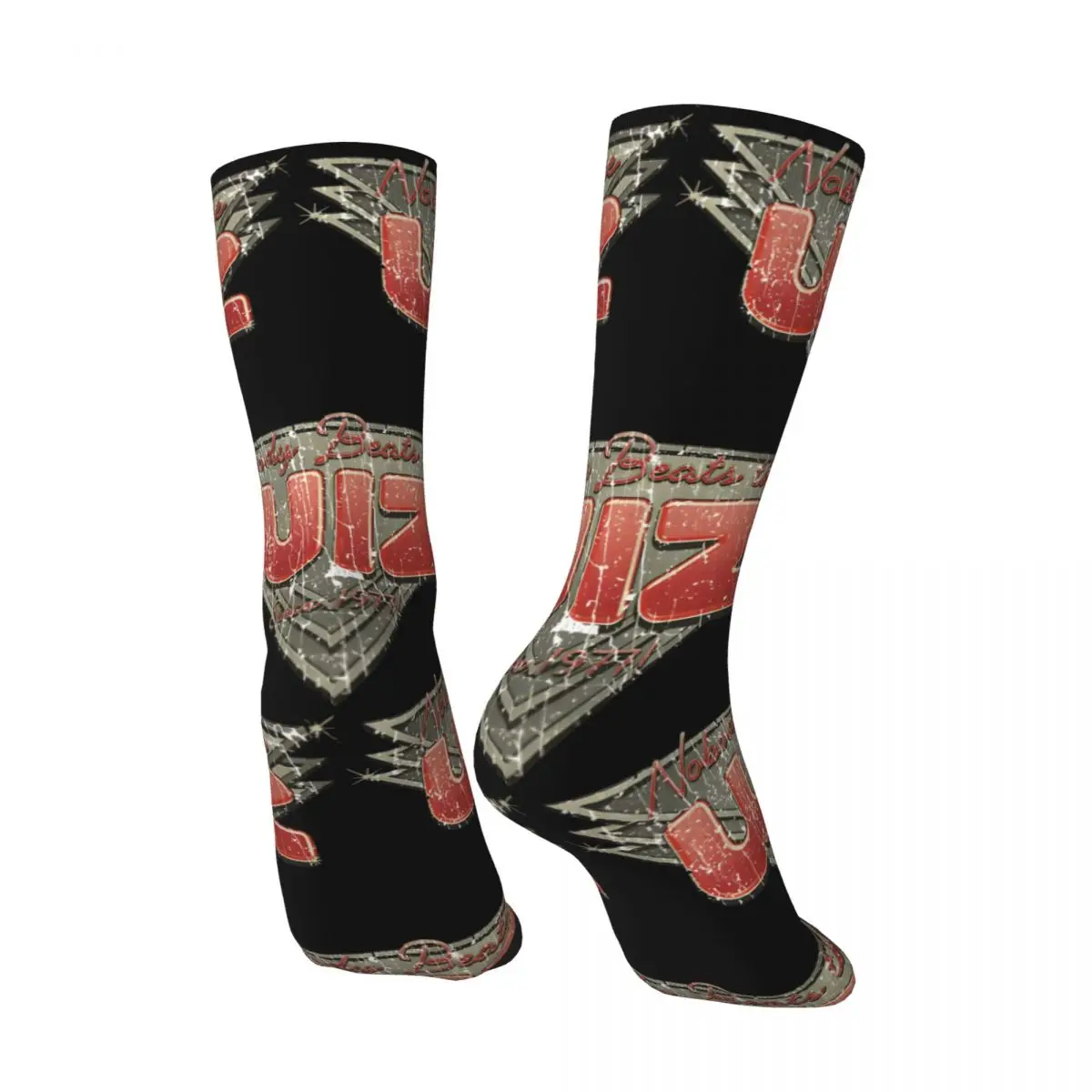 Vintage Nobody Beats The Wiz 1977 Men's compression Socks Unisex The Wiz Harajuku Pattern Printed Novelty Crew Sock