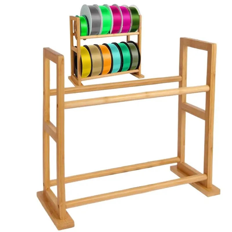 

3D Printer Filament Storage Spool Rolling Filaments Storage Bracket 2-Tier Desk Organization Shelf For Workshop Lab Consumables