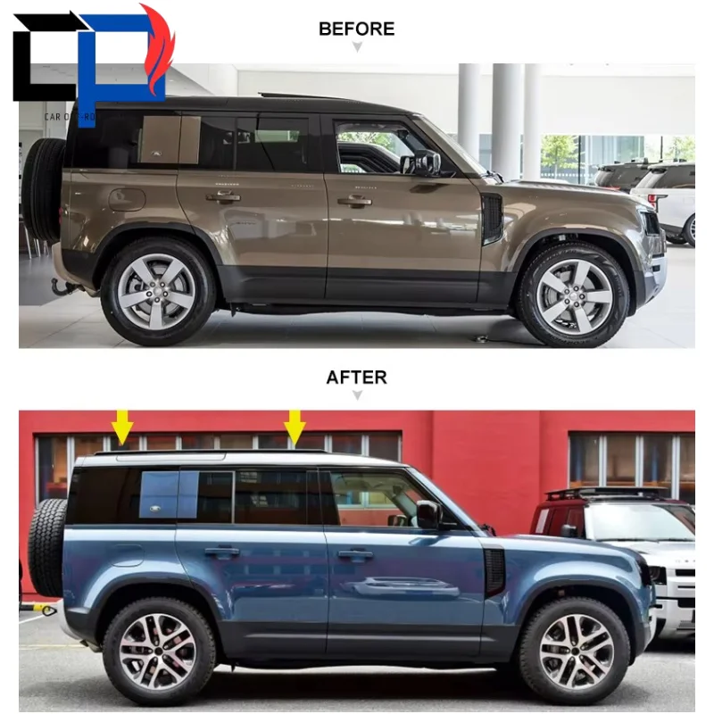 Roof Rails Rack for Land Rover Defender 2020+Aluminum Alloy Luggage Carrier for 90/110 Screw-Mounted OEM Fit  Compatible Cargo