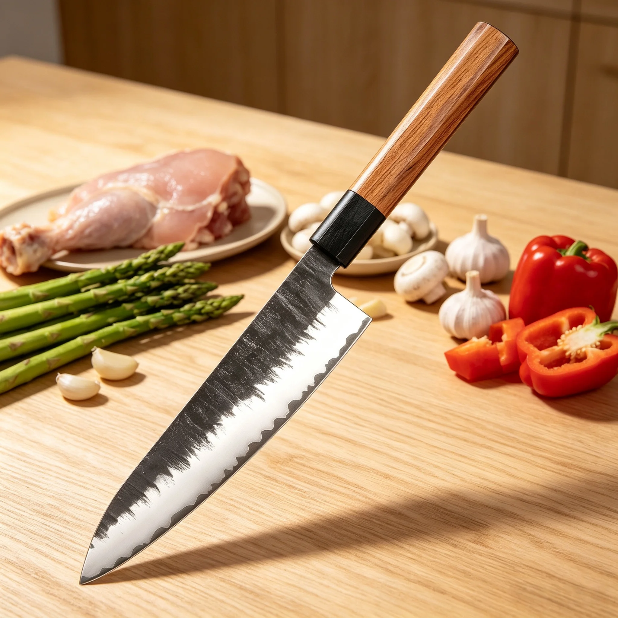 High End Japanese Salmon Sushi Chef Knife Hand Forged Sharp Cutting Steak Slicing Knife Kitchen Essentials Tool Kitchen Utensils