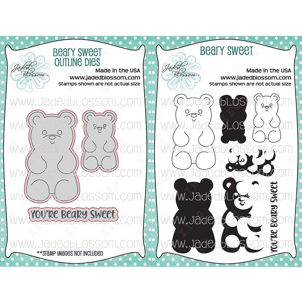 Beary Sweet New Metal Cutting Dies Stamps Set 2023 Diy Scrapbooking Craft Handmade Album Card Mold Decoration Embossing Template