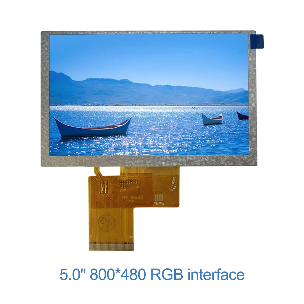 5.0 Inch TFT LCD Display 800*480 IPS Display RGB Interface 50Pin LCD Color Display Screen For Car Smart Home