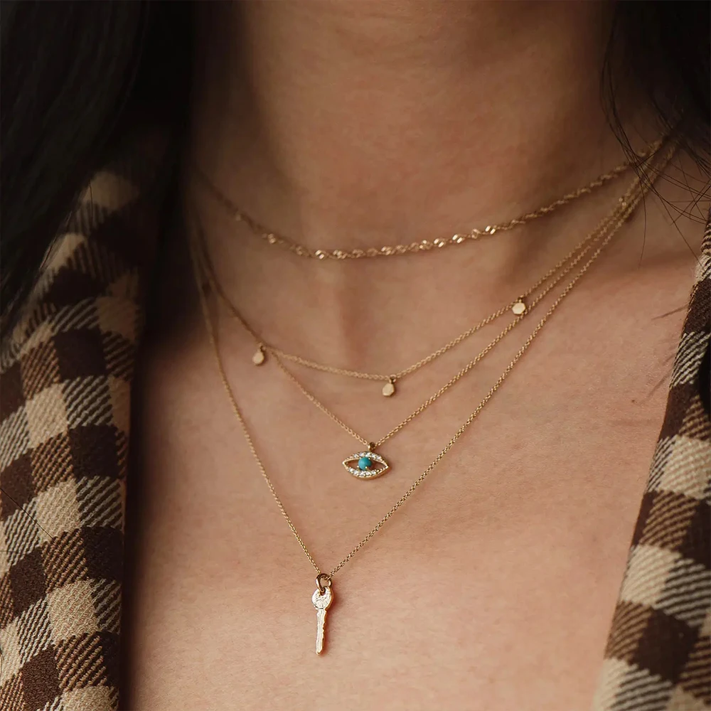 روكسي 925 فضة عين الشر نمط طقم مجوهرات الأخضر زركون سلسلة شرابة القرط قلادة عيد ميلاد مجوهرات الأزياء